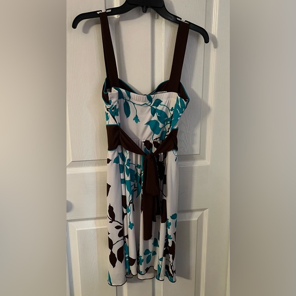 White/Blue/Brown Sundress - Picture 2 of 3
